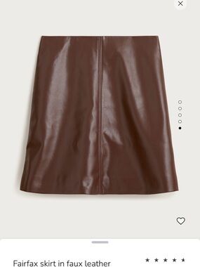J.Crew Fairfax Faux-Leather Skirt – Brown – Size 14